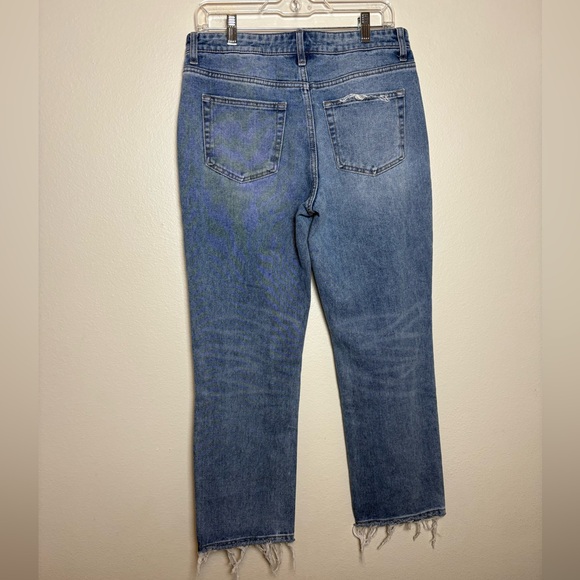 Flying Monkey BRIGHTEN MID RISE CROP STRAIGHT LEG Distressed - Picture 6 of 8